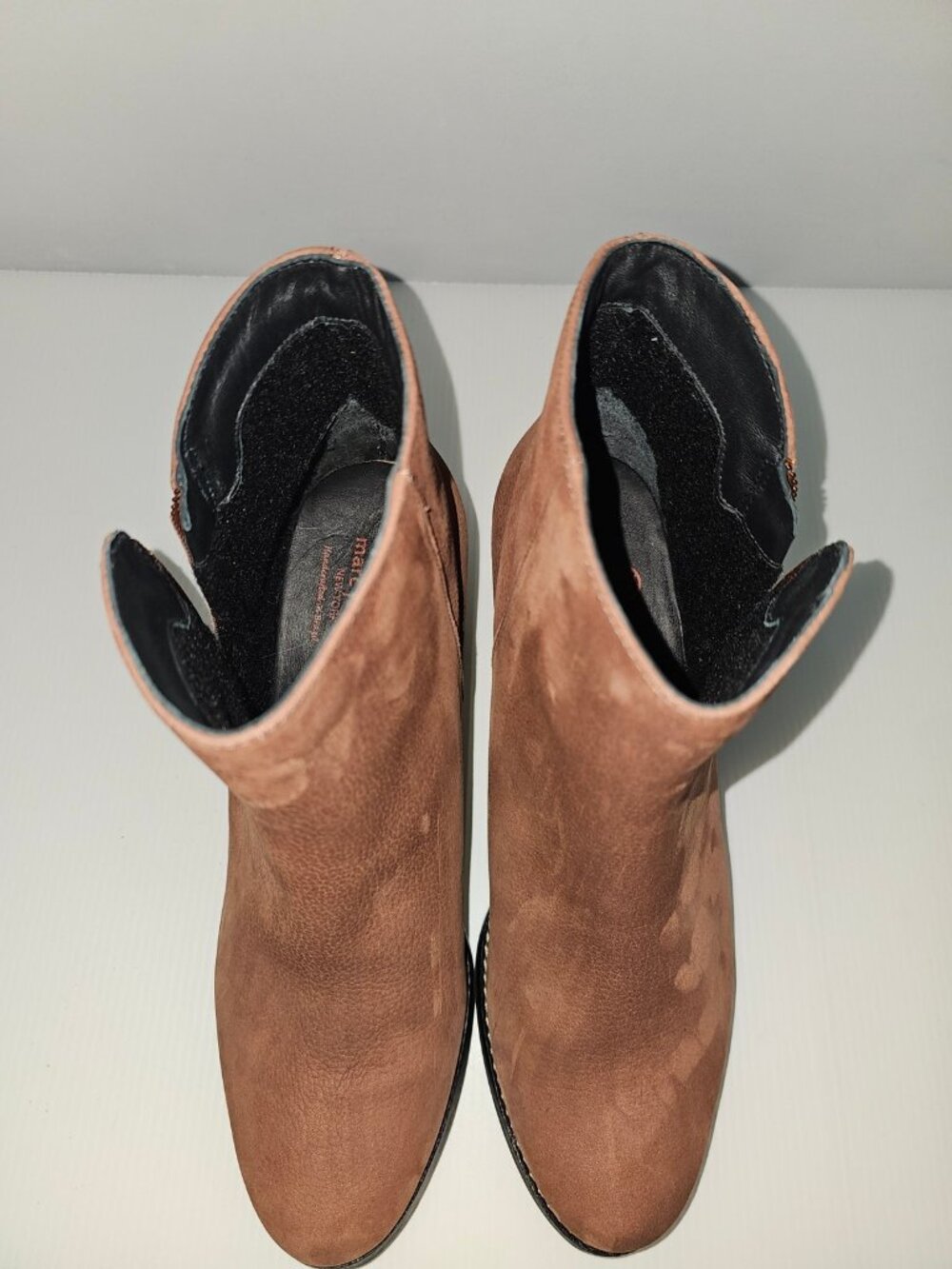 Marc Joseph Grand Central Ankle Boots Womens 10 Saddle Brown Leather Block Heel - Picture 9 of 14